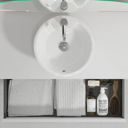 Meuble sous-vasque TRONDHEIM/VIKEDAL 90x57x46 cm blanc