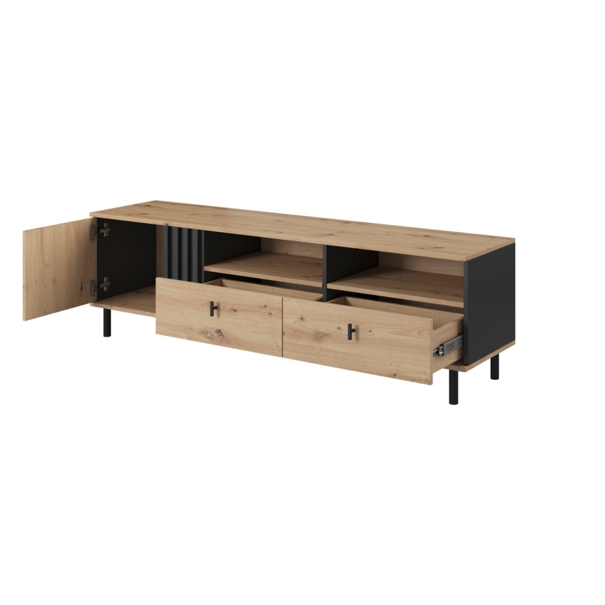 Meuble TV BADIA chêne/anthracite