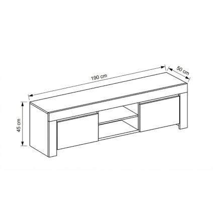 Meuble TV FINERA blanc