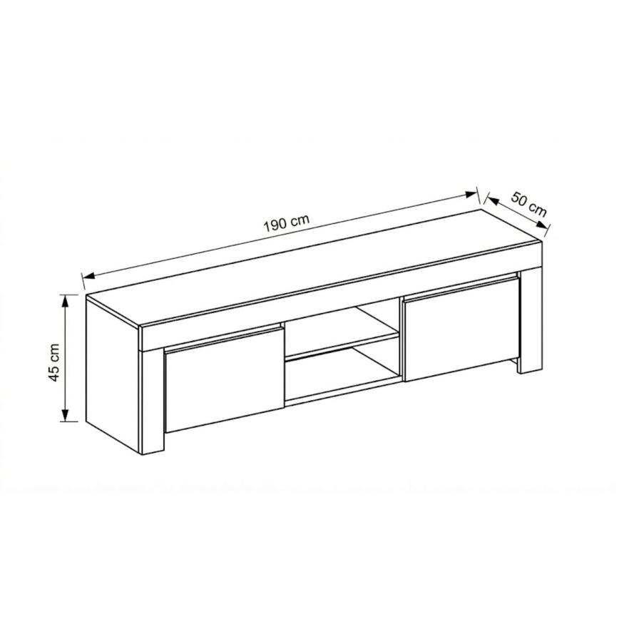Meuble TV FINERA blanc