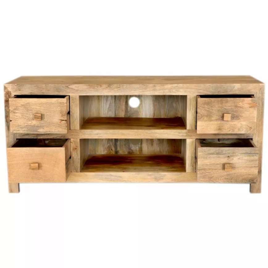 Meuble TV HINA 60x140 cm bois massif/manguier