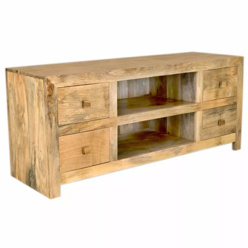 Meuble TV HINA 60x140 cm bois massif/manguier