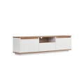 Meuble TV KREDE 160 x 30 cm, blanc/pin