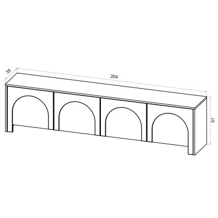 Meuble TV NIO cachemire/beige