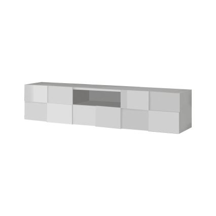 Meuble TV SERIAN 184x42x42 cm blanc
