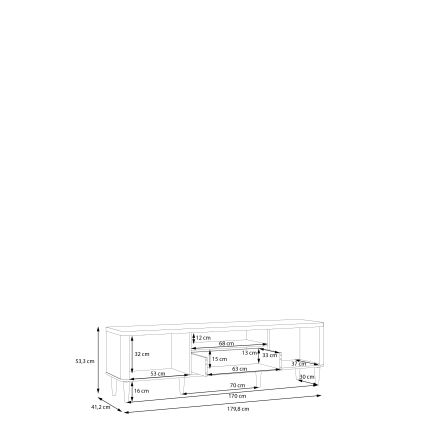 Meuble TV VIRO marron/beige