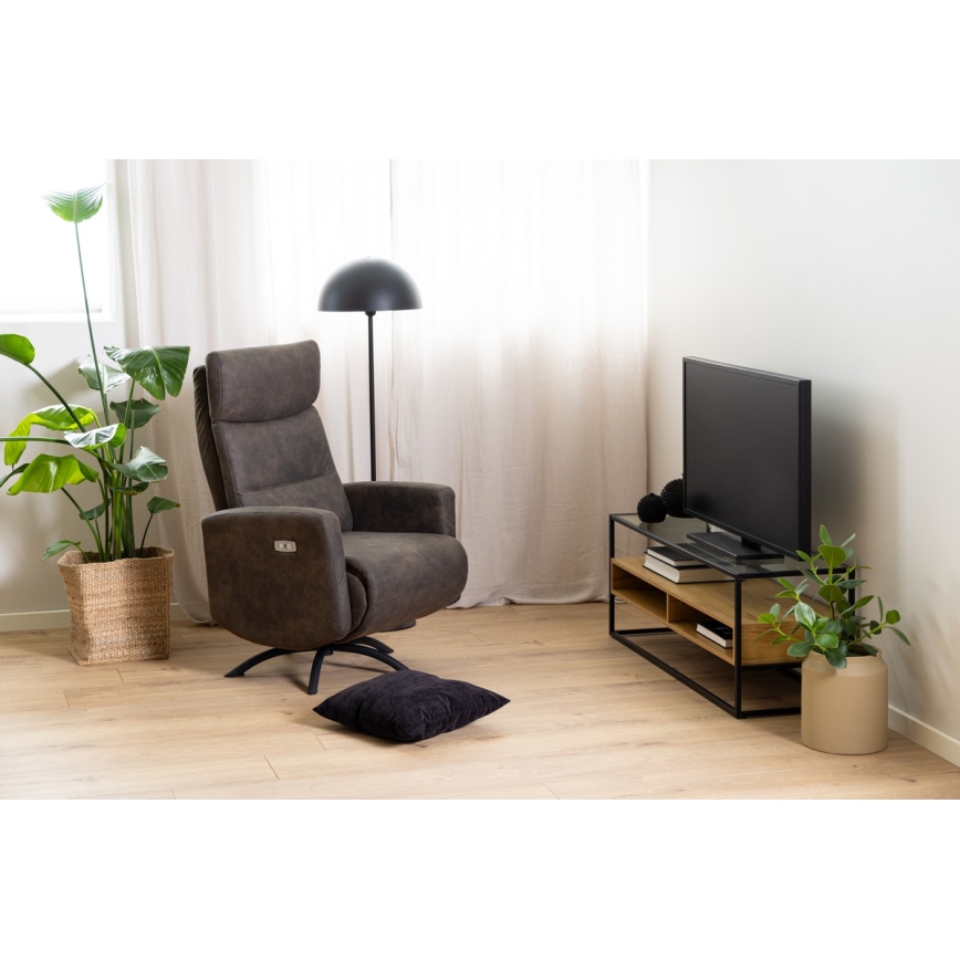 Meuble TV ZEIN chêne/noir
