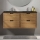 Meuble vasque GRIBSKOV 120 cm beige/chêne/noir
