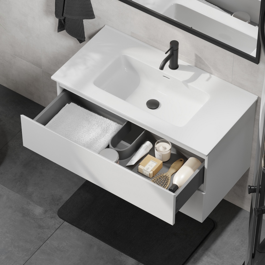 Meuble vasque KENWOOD 91 cm, blanc