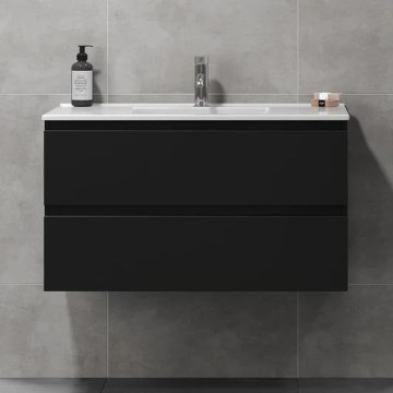 Meuble vasque KENWOOD 91x50x45 cm, noir