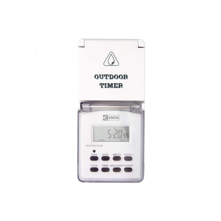 Minuterie digitale extérieure IP44 SCHUKO