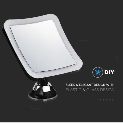 Miroir de maquillage LED/3,2W/4,5V 3xAA IP44