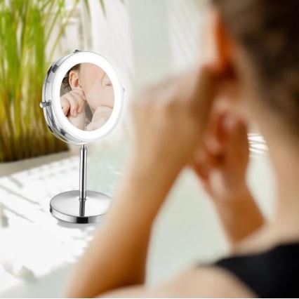 Miroir de maquillage LED/3W/6V 4xAA IP44