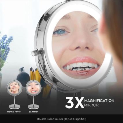 Miroir de maquillage LED/3W/6V 4xAA IP44