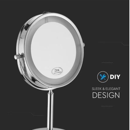 Miroir de maquillage LED/3W/6V 4xAA IP44