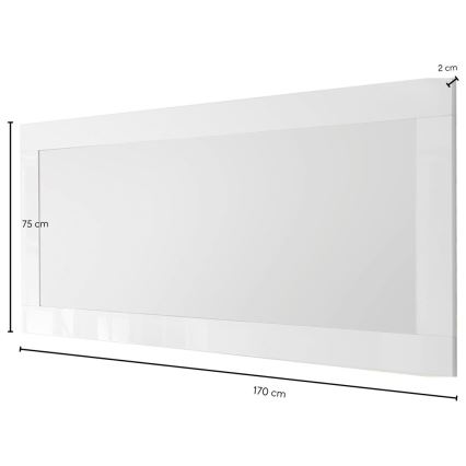 Miroir FINERA 75x170 cm blanc