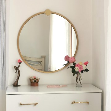 Miroir mural AYNA 60 cm doré