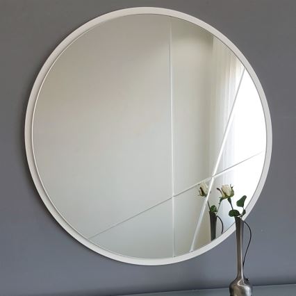 Miroir mural d. 60 cm argenté