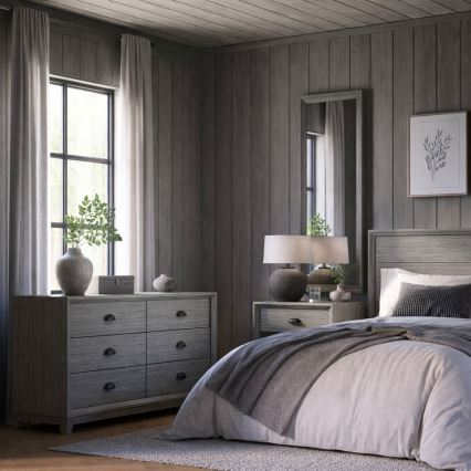 Miroir mural FIONA 96x36 cm gris