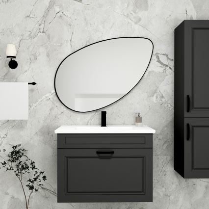 Miroir mural LUCAS 101,5x59,8 cm noir