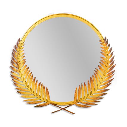 Miroir mural PALM 59x57 cm doré