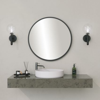 Miroir mural YUVARLAK d. 60 cm noir