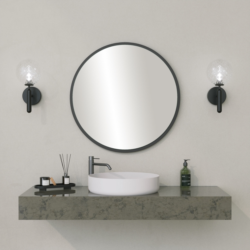 Miroir mural YUVARLAK d. 60 cm noir