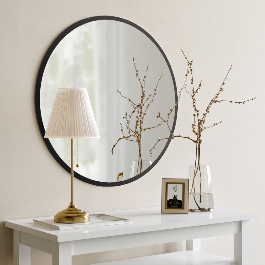 Miroir mural YUVARLAK d. 60 cm noir