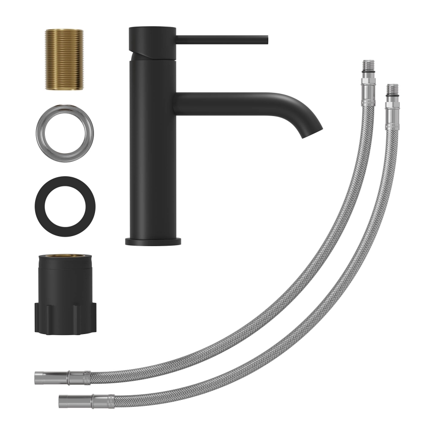 Mitigeur pour lavabo SOVANG 18,3 cm noir mat