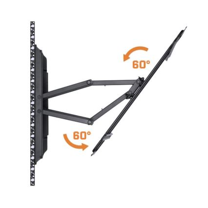 MK FLORIA MKF-17DP641 - Wandhouder voor TV met gewricht 80" zwart