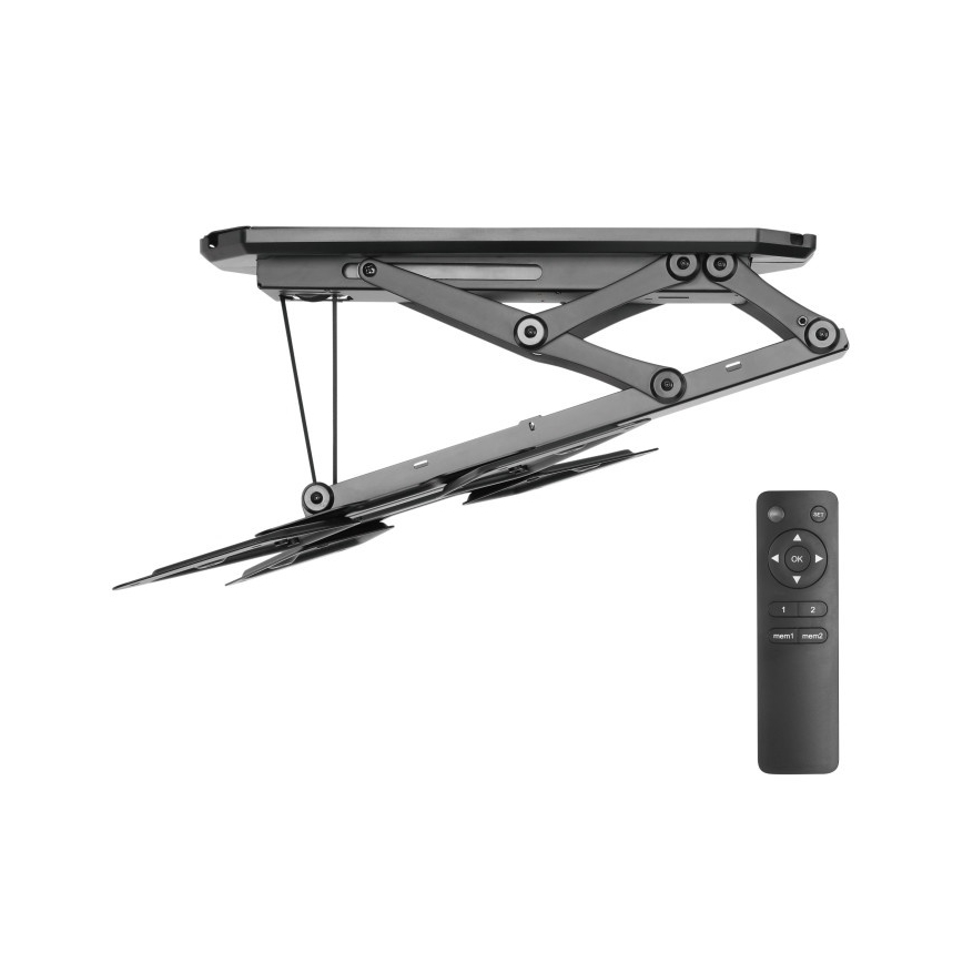 MK FLORIA MKF-20DM444 - Support de plafond connecté pour TV 55 noir Wi-Fi TUYA + Télécommande
