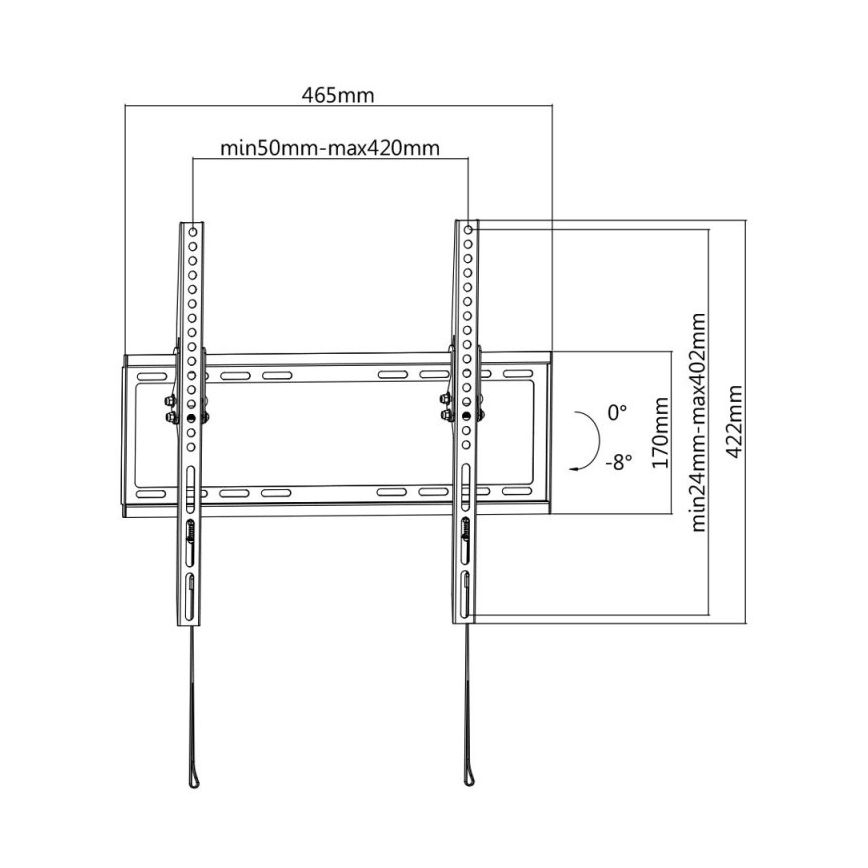 MK FLORIA MKF-20DN447 - Opvouwbare tv-wandhouder 65" zwart
