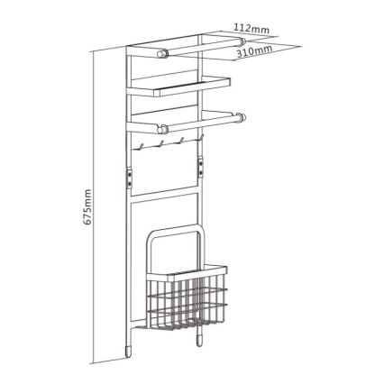 MK FLORIA MKF-21MG02W - Magnetische organizer 67,5x31 cm wit