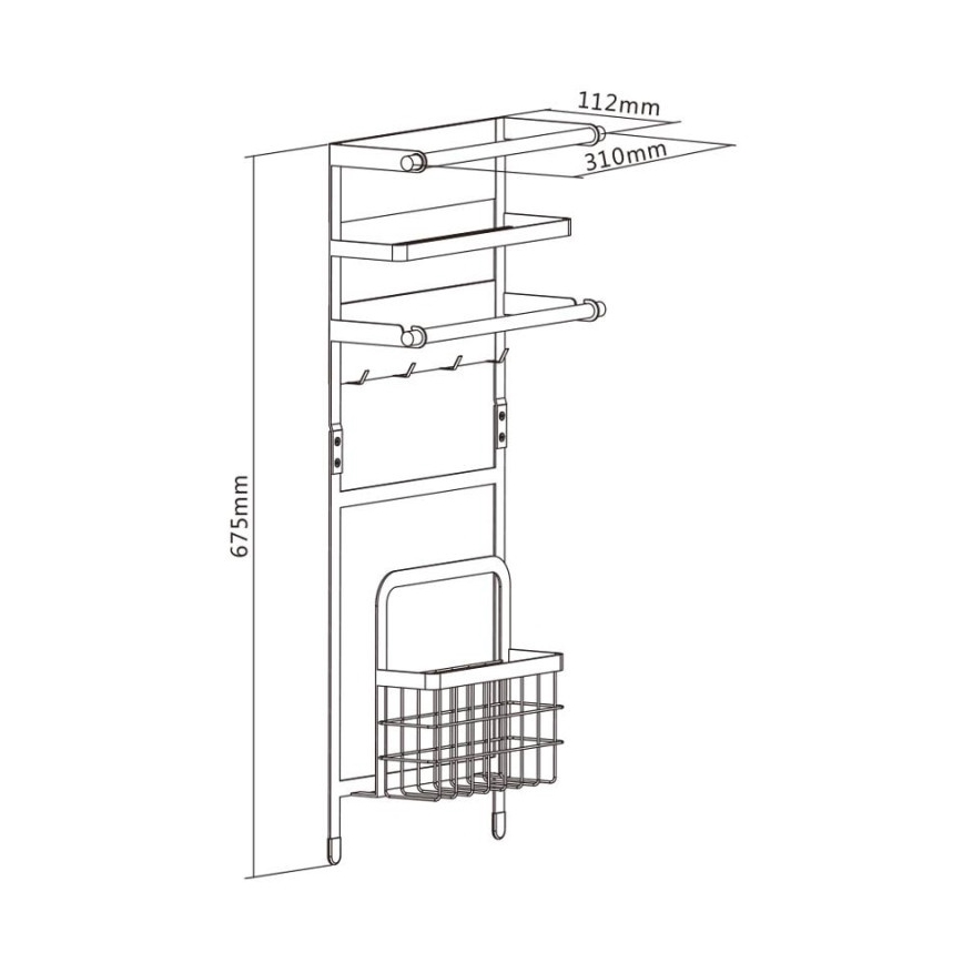 MK FLORIA MKF-21MG02W - Magnetische organizer 67,5x31 cm wit