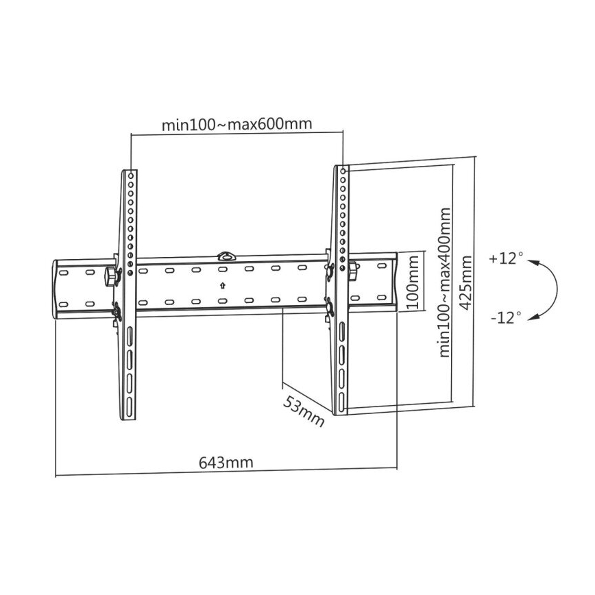 MK FLORIA MKF-23DN640 - Opvouwbare tv-wandhouder 80 zwart