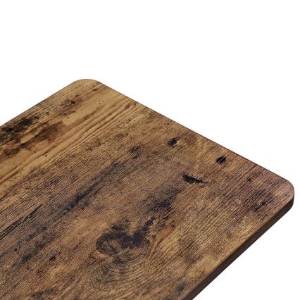 Mobiele bijzettafel ELDUR bruin/zwart