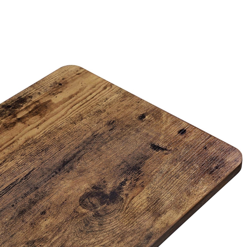 Mobiele bijzettafel ELDUR bruin/zwart
