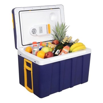 Mobiele koelbox op wielen 60W/230/12V 50 l blauw/geel