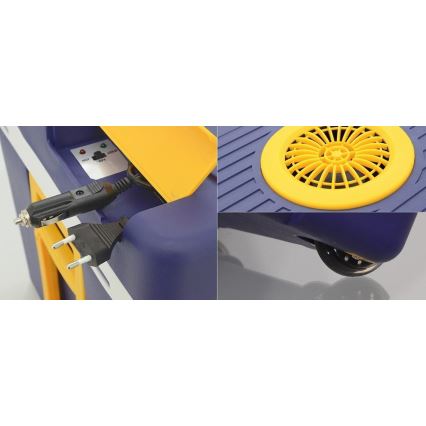 Mobiele koelbox op wielen 60W/230/12V 50 l blauw/geel