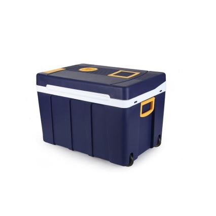 Mobiele koelbox op wielen 60W/230/12V 50 l blauw/geel