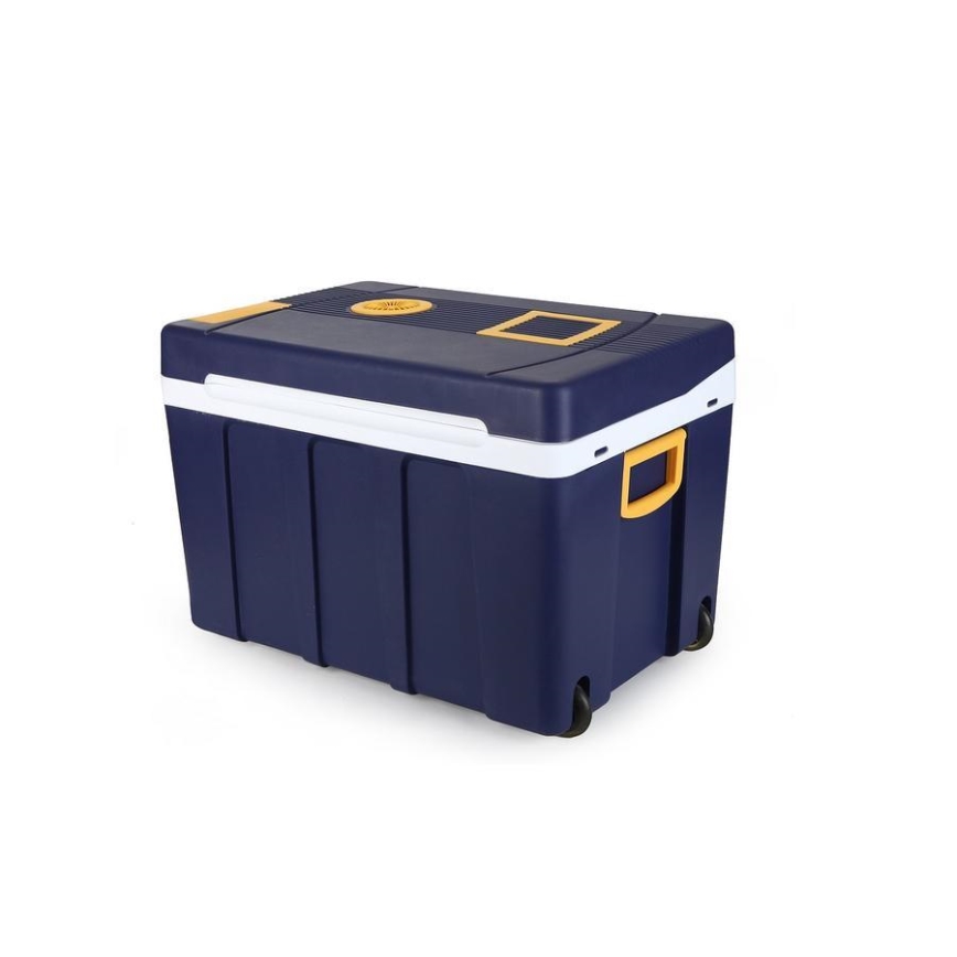 Mobiele koelbox op wielen 60W/230/12V 50 l blauw/geel
