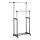 Mobiele metalen hanger 170x142 cm zwart/glanzend chroom
