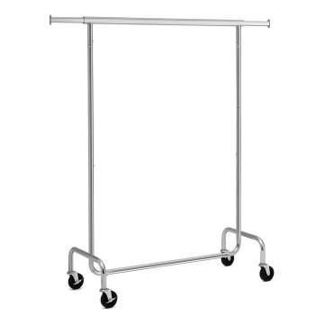 Mobiele staande kapstok JEAN 110/150x160x45 cm zilverkleurig