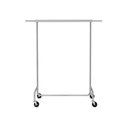 Mobiele staande kapstok JEAN 110/150x160x45 cm zilverkleurig
