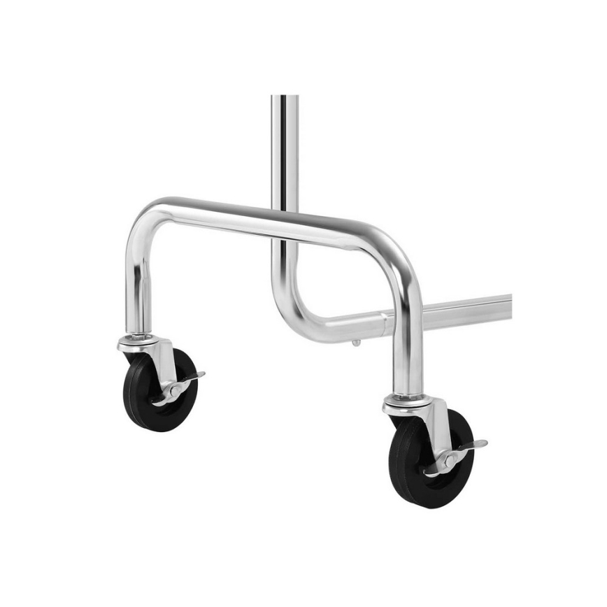 Mobiele staande kapstok JEAN, zilver