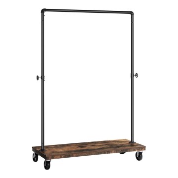 Mobiele staande kapstok LINEA bruin/zwart