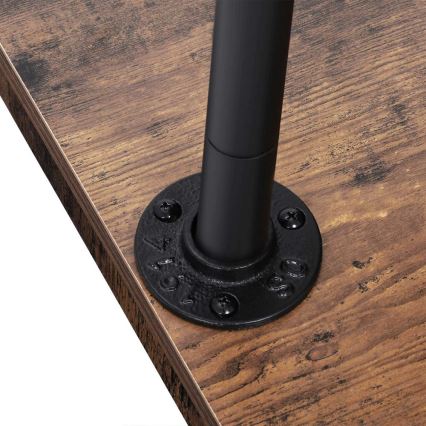 Mobiele staande kapstok LINEA bruin/zwart