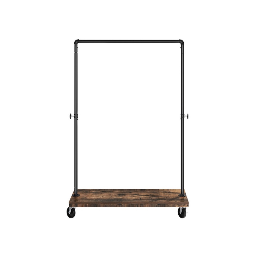 Mobiele staande kapstok LINEA bruin/zwart