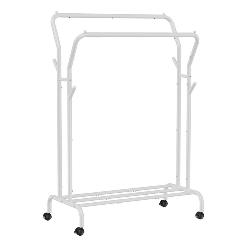 Mobiele staande kapstok LINEA, wit