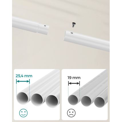 Mobiele staande kapstok LINEA, wit
